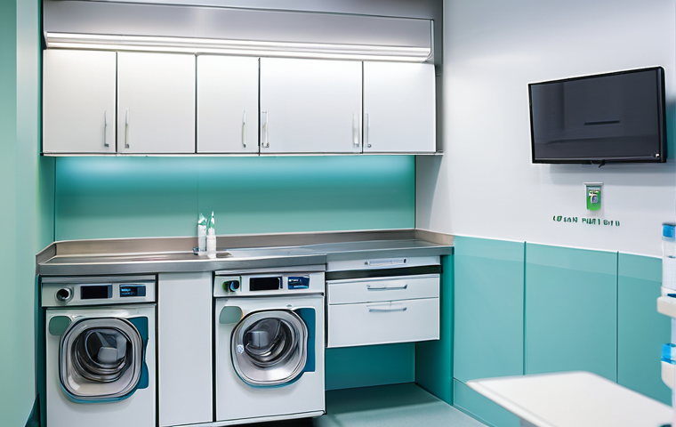 치과위생사 진료실 위생관리 체계 - **Image Prompt: Sterilization Hub of a Modern Dental Clinic**
    A bright, ultra-modern sterilizati...