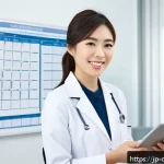 치과위생사 자격증 갱신 방법 - A modern Japanese dental hygienist office scene featuring a professional female dental hygienist in ...