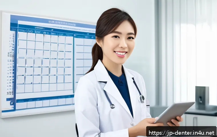치과위생사 자격증 갱신 방법 - A modern Japanese dental hygienist office scene featuring a professional female dental hygienist in ...